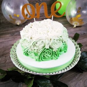torta in panna rose cake verde