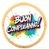 biscotto rotondo buon compleanno